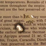 Magnifying drop on printed text