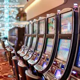 Row of pokie machines