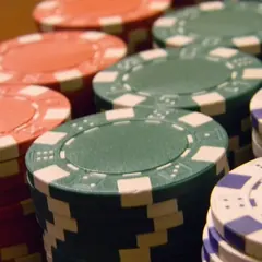 Stacks of casino chips