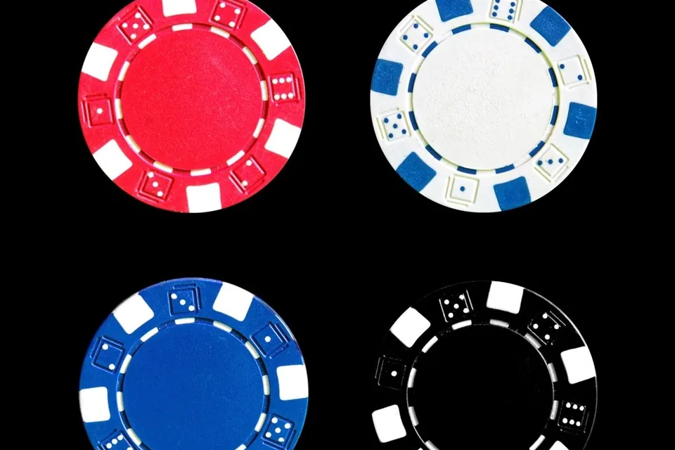 Tall stack of chips on the layout