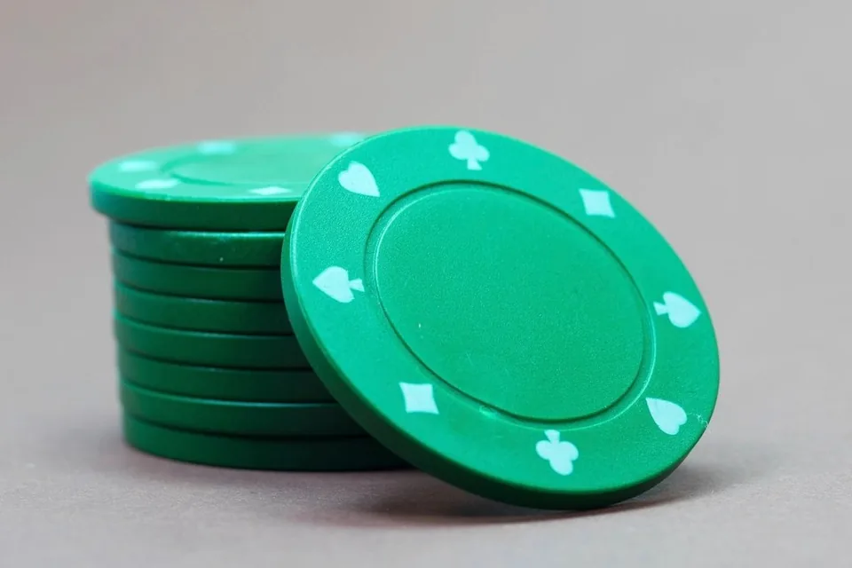Stacks of casino chips on the felt