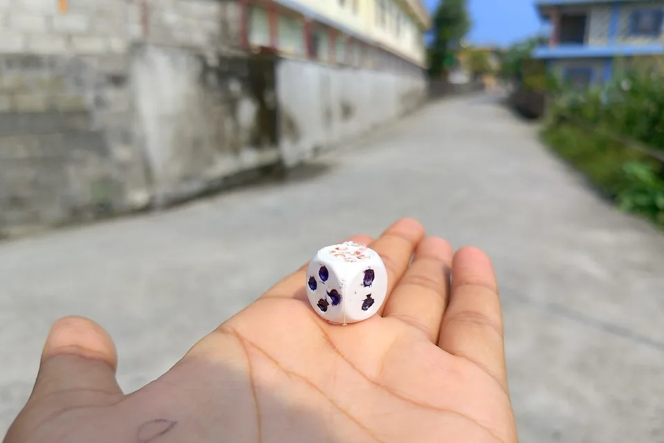 Two dice showing their pips