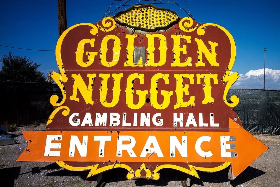 Golden Nugget Casino sign Las