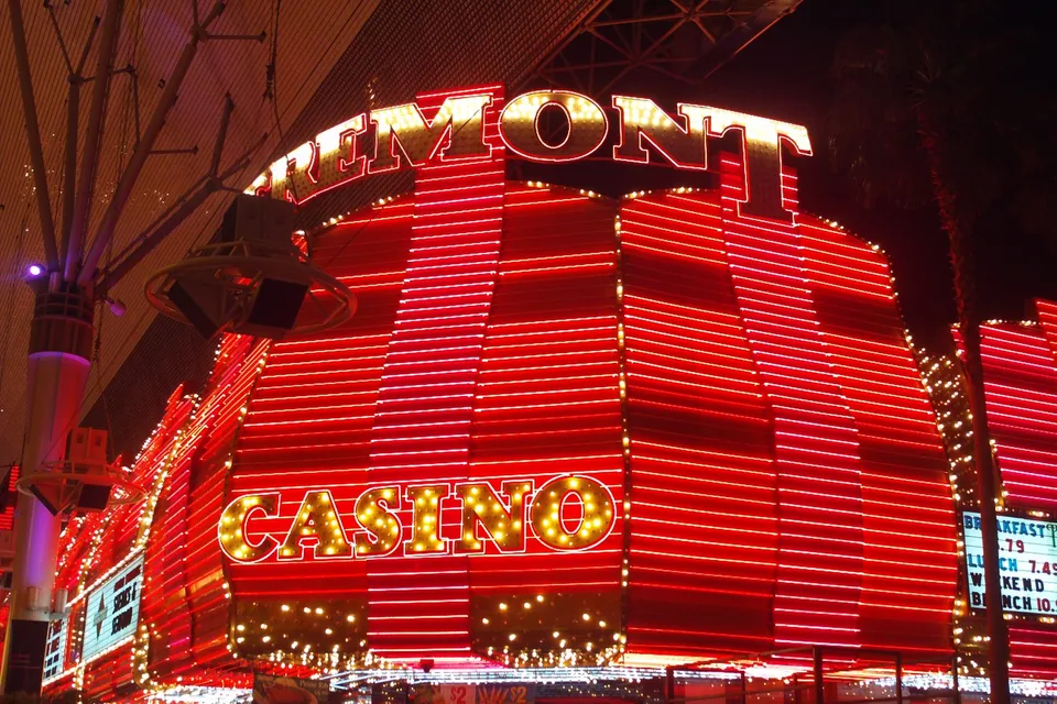 Casino hall with tables and machines