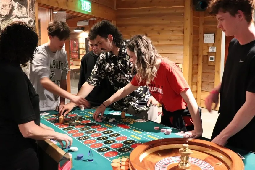 Roulette Gambling Game. Graduation Party