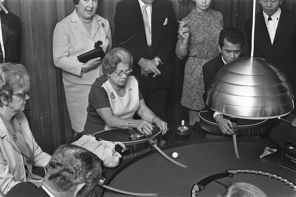 Dealer running a table in a casino