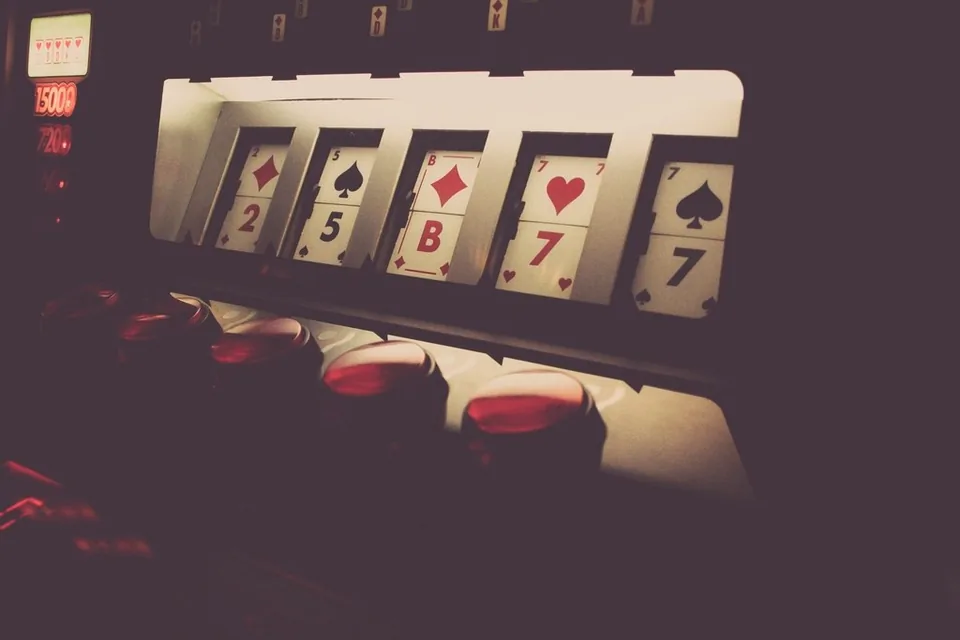 Poker machine in a casino