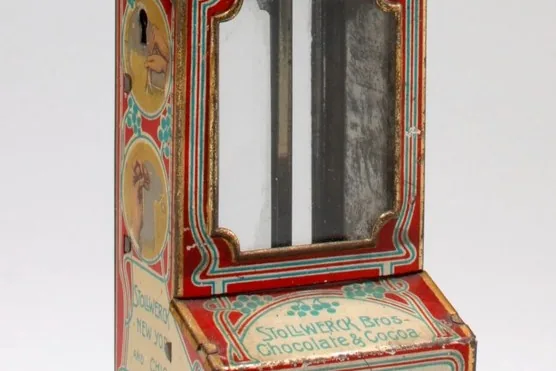 Slot machine reels mid-spin