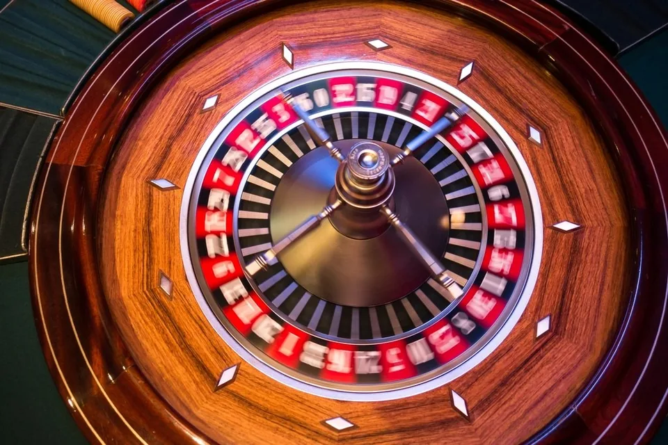 Casino table set up for a new round